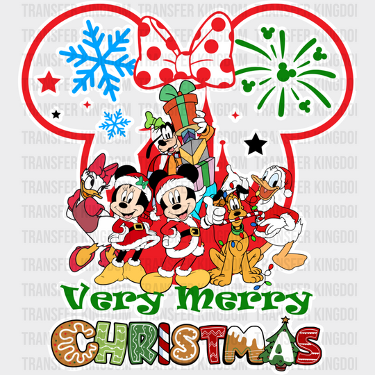 Very Merry Christmas - Disney Iron On Dtf Transfer Unisex S & M (10’’) / Minnie Light Color