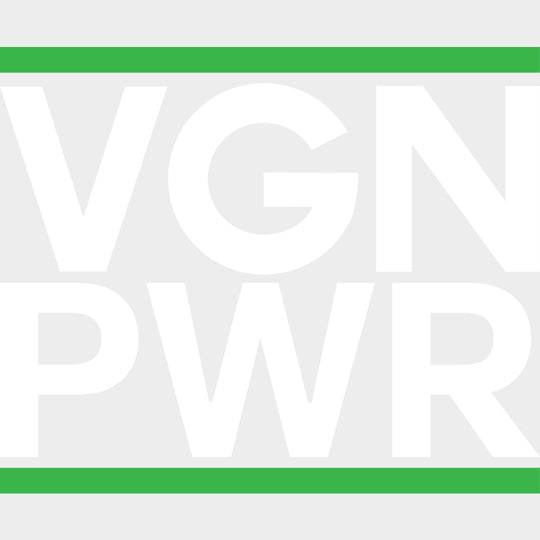 VGN PWR - Vegan DTF Transfers - Adult Unisex - S & M (10’’) / Light Color Design (See Imaging)