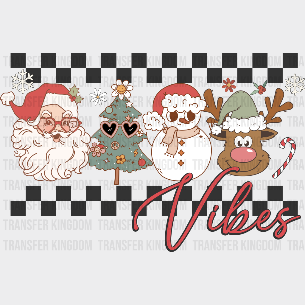 Vibes Christmas Design - Dtf Heat Transfer