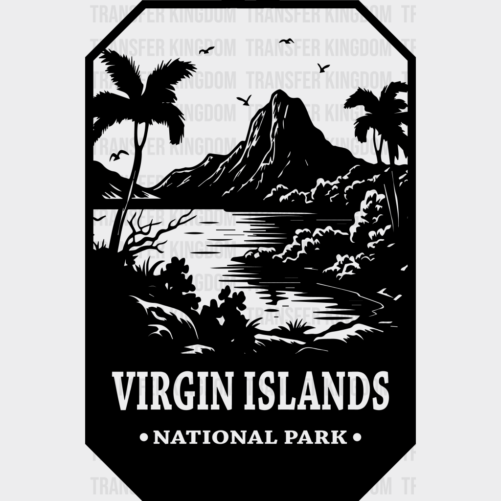 Virgin Islands National Park Design - Parks Dtf Transfers Unisex S & M (10’) / Dark Color See