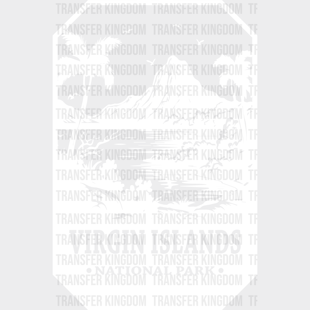 Virgin Islands National Park Design - Parks Dtf Transfers Unisex S & M (10’) / Light Color See