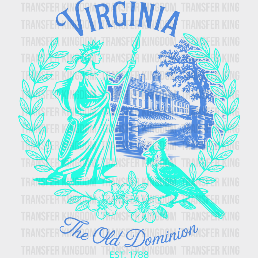 Virginia The Old Dominion - States & Cities DTF Transfer