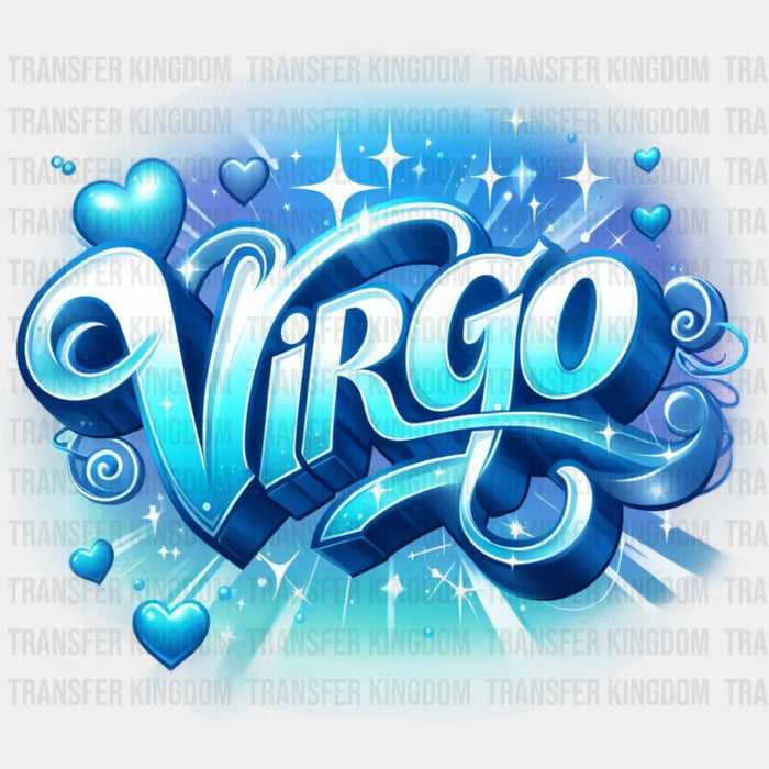 Virgo Blue And Pink - Zodiacs & Horoscopes DTF Transfer