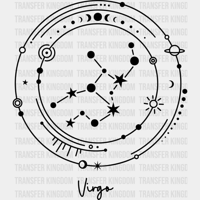 Virgo Constellation Design - Zodiac DTF Transfer