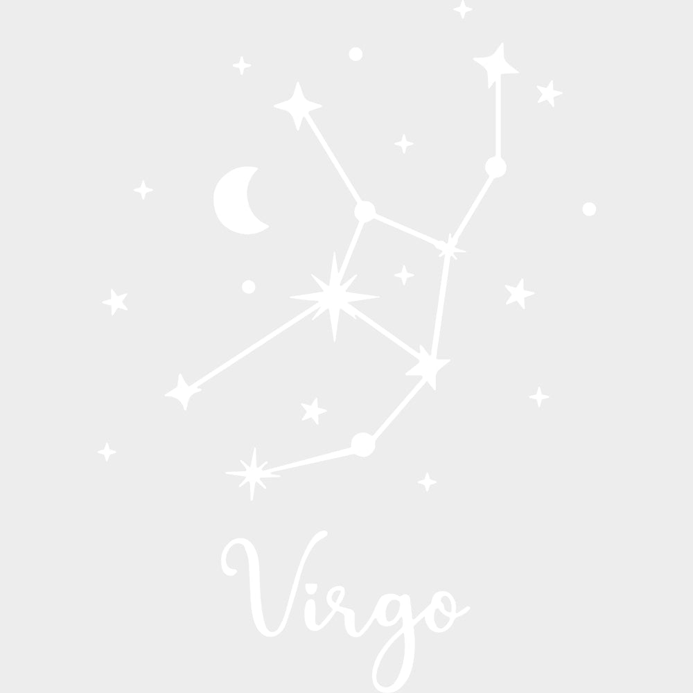 Virgo Constellations - Zodiacs & Horoscopes DTF Transfers - Adult Unisex - S & M (10’’) / Light Color Design (See