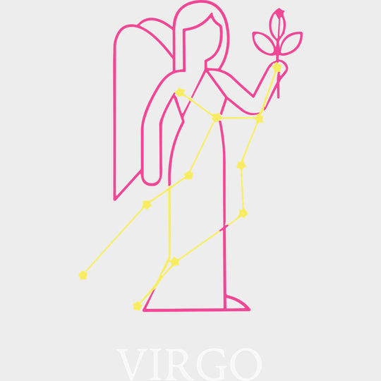 Virgo Pink Constellation - Zodiacs & Horoscopes DTF Transfers - Adult Unisex - S & M (10’’) / Light Color Design (See