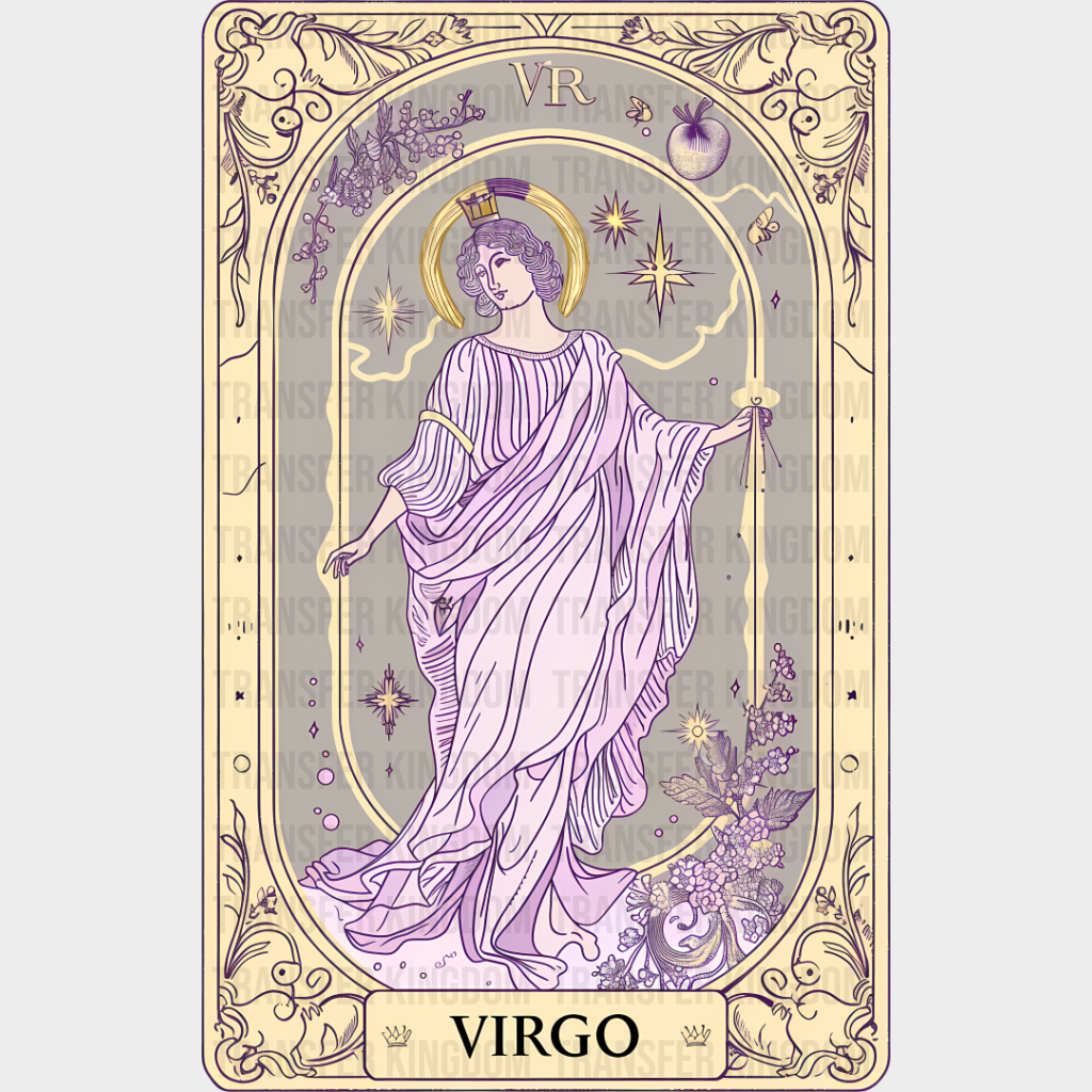 Virgo Tarot Card - Zodiacs & Horoscopes Dtf Transfer