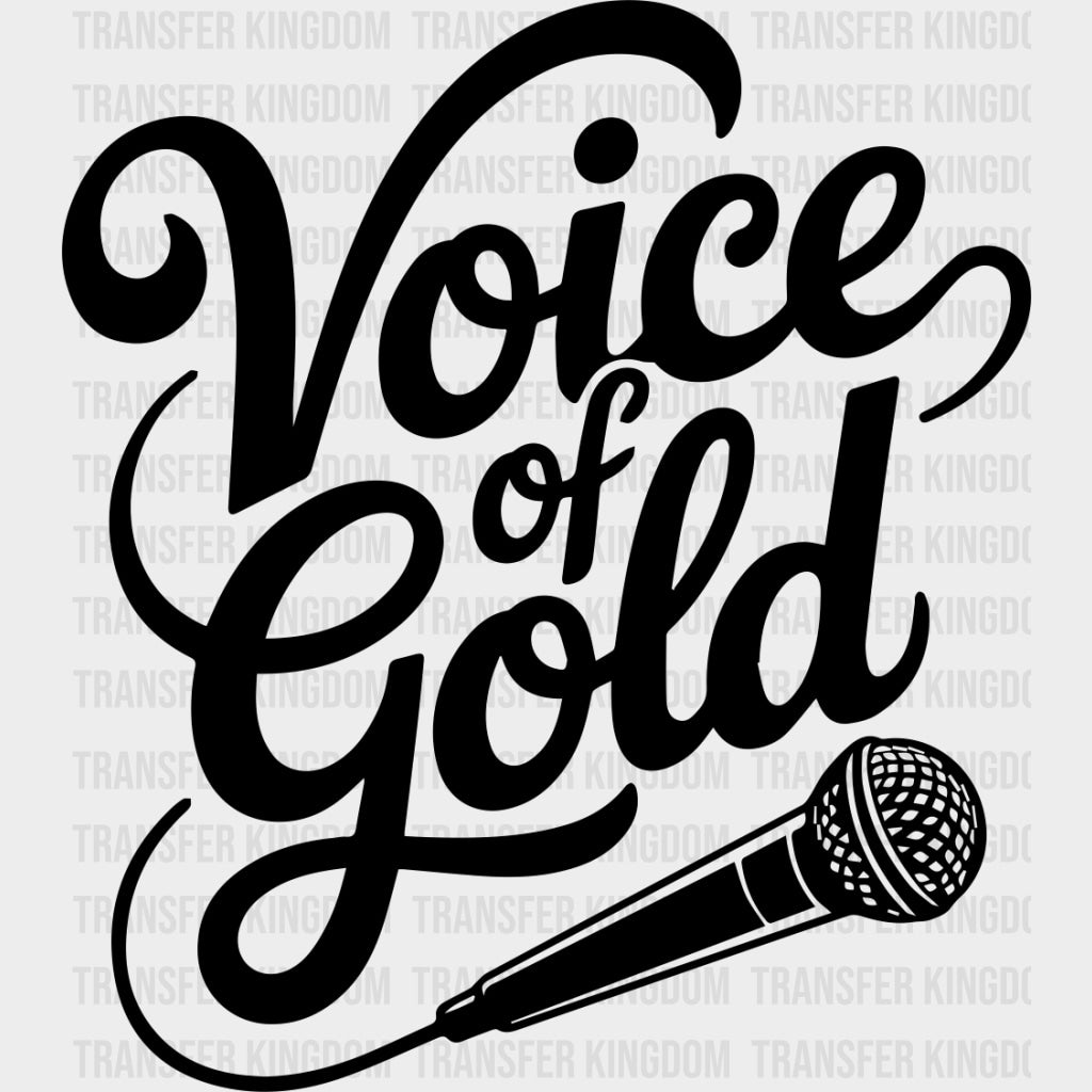 Voice Of Gold - Music DTF Transfers - Adult Unisex - S & M (10’’) / Dark Color Design (See Imaging)