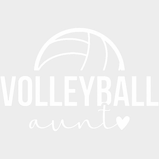 Volleyball Aunt - Volleyball DTF Transfers transfer-kingdom Light Color Design (See Imaging)
