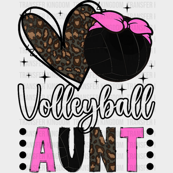 Volleyball Aunt, Heart - Volleyball DTF Transfers