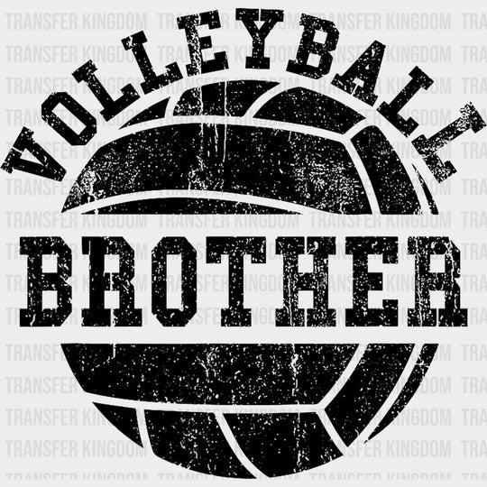 Volleyball Brother Black & White - Volleyball DTF Transfers transfer-kingdom Dark Color Design (See Imaging)