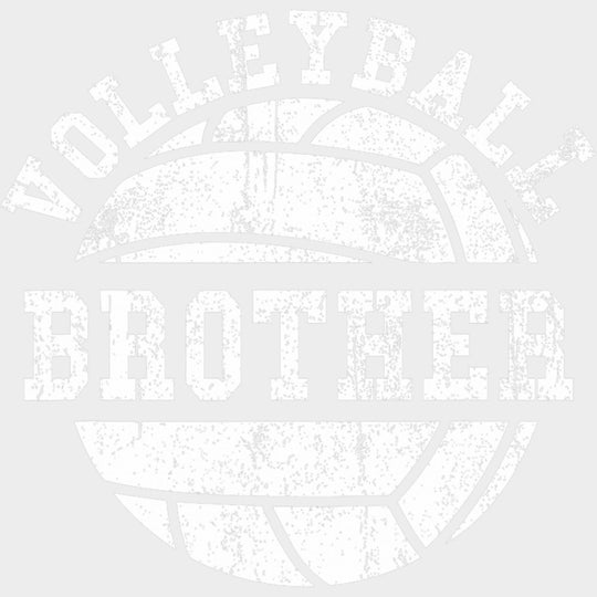 Volleyball Brother Black & White - Volleyball DTF Transfers transfer-kingdom Light Color Design (See Imaging)