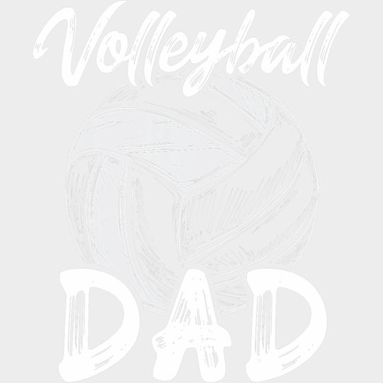 Volleyball Dad B&W Design - Volleyball DTF Transfers Adult Unisex - S & M (10’’) / Light Color Design (See Imaging)