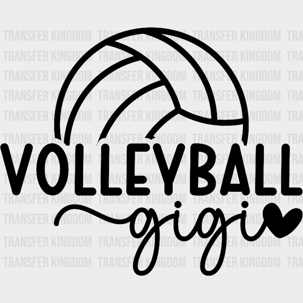Volleyball Gigi Heart - Volleyball DTF Transfers Adult Unisex - S & M (10’’) / Dark Color Design (See Imaging)