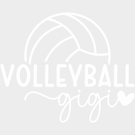 Volleyball Gigi Heart - Volleyball DTF Transfers Adult Unisex - S & M (10’’) / Light Color Design (See Imaging)