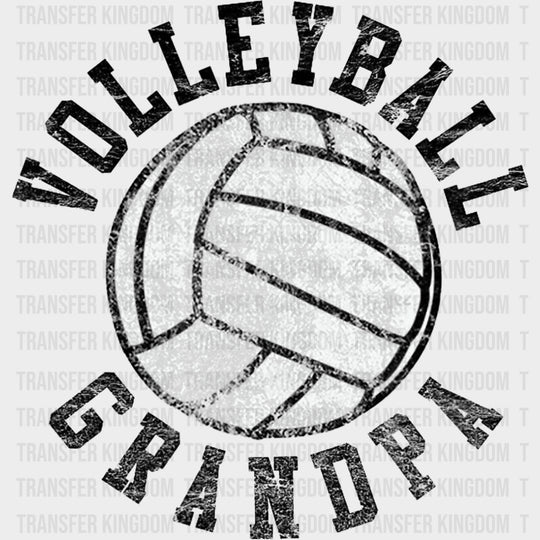 Volleyball Grandpa, B&W Ball - Volleyball DTF Transfers transfer-kingdom Dark Color Design (See Imaging)
