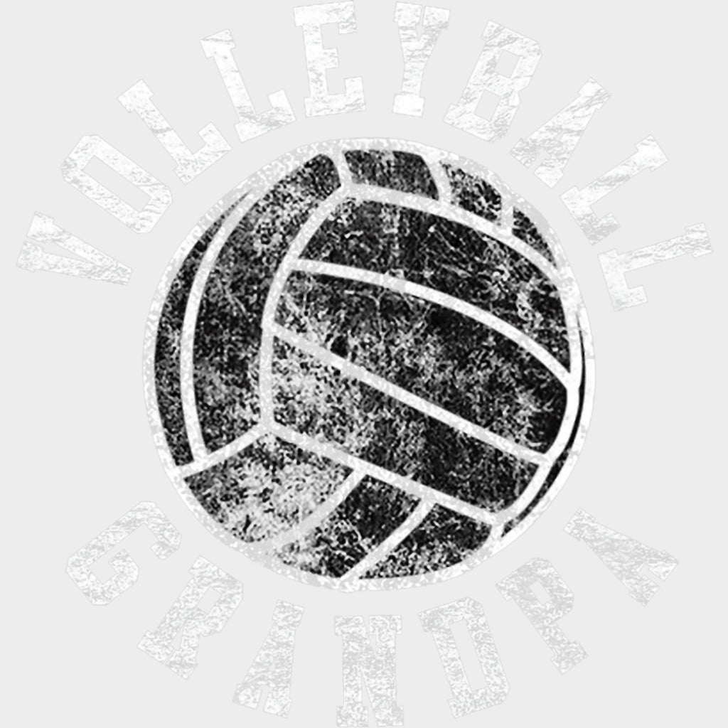 Volleyball Grandpa, B&W Ball - Volleyball DTF Transfers transfer-kingdom Light Color Design (See Imaging)