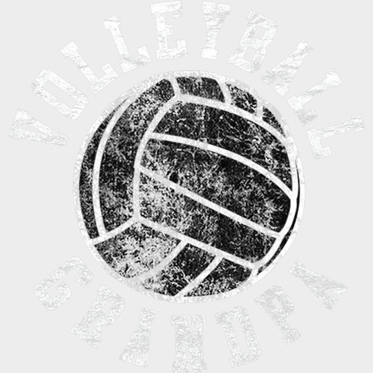 Volleyball Grandpa, B&W Ball - Volleyball DTF Transfers transfer-kingdom Light Color Design (See Imaging)