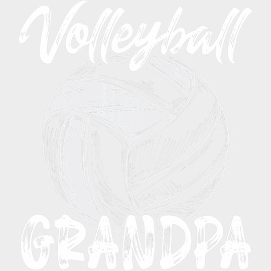 Volleyball Grandpa B&W Sketch - Volleyball DTF Transfers Adult Unisex - S & M (10’’) / Light Color Design (See Imaging)