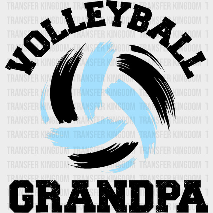 Volleyball Grandpa, Blue Design - Volleyball DTF Transfers