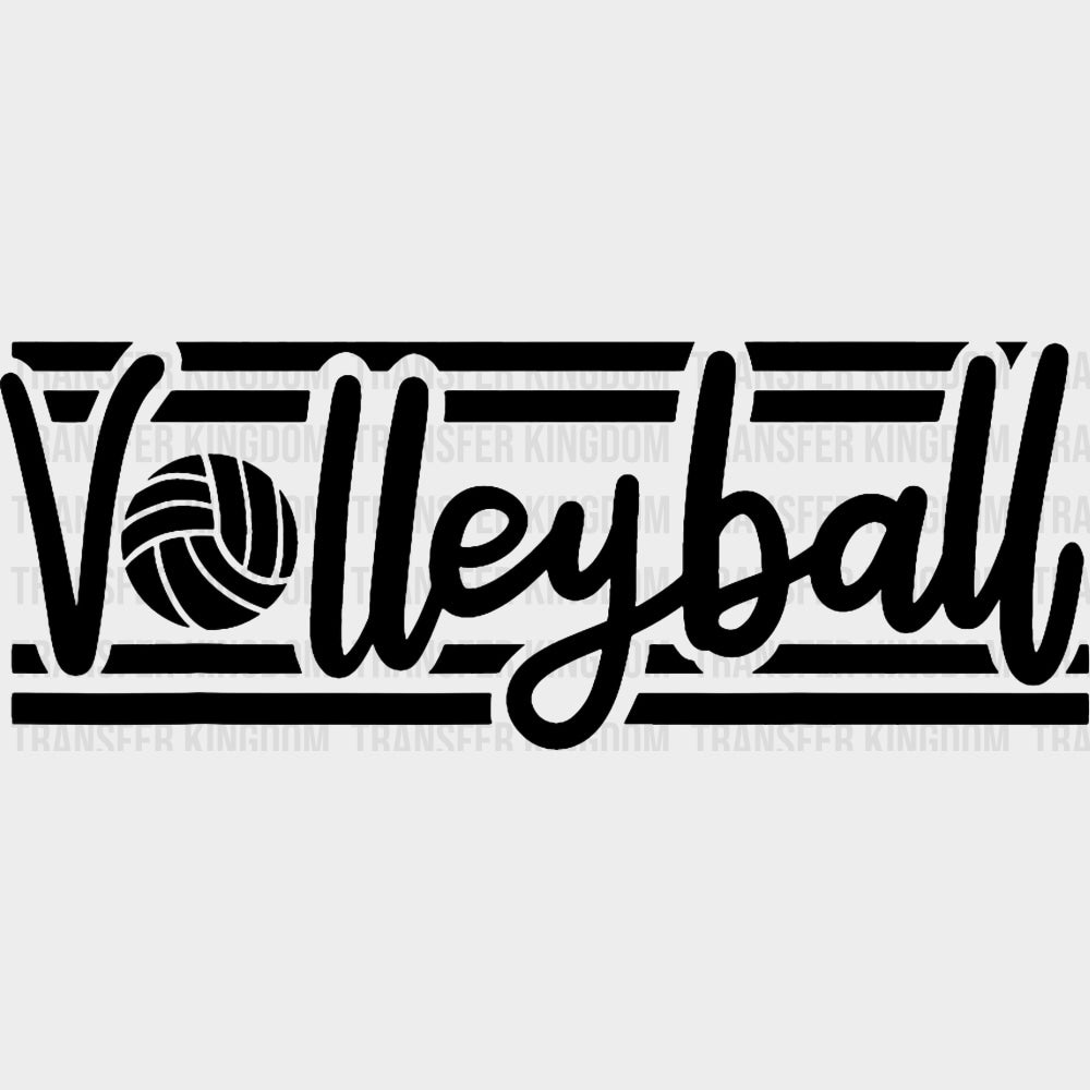 Volleyball Lines - Volleyball DTF Transfers Adult Unisex - S & M (10’’) / Dark Color Design (See Imaging)