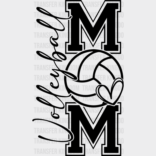 Volleyball Mom - Dtf Heat Transfer Unisex S & M (10’’) / Dark Color Design (See Imaging)