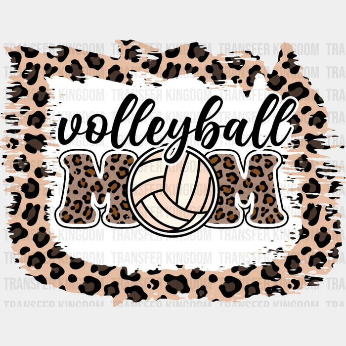Volleyball Mom Mom Leopard DTF Transfer