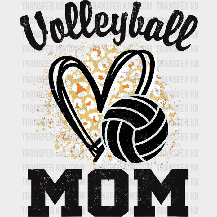 Volleyball Mom, Leopard Pattern Design - Volleyball DTF Transfers