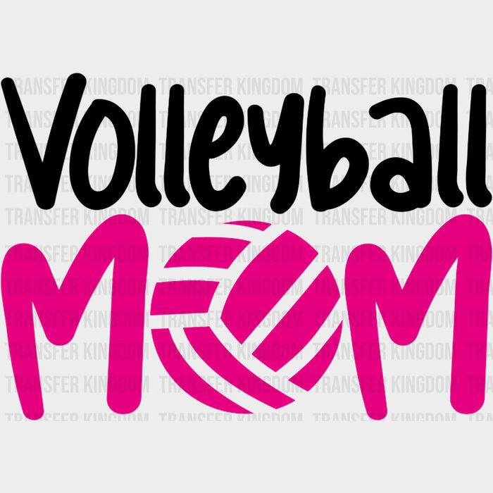 Volleyball Mom, Pink Ball - Volleyball DTF Transfers