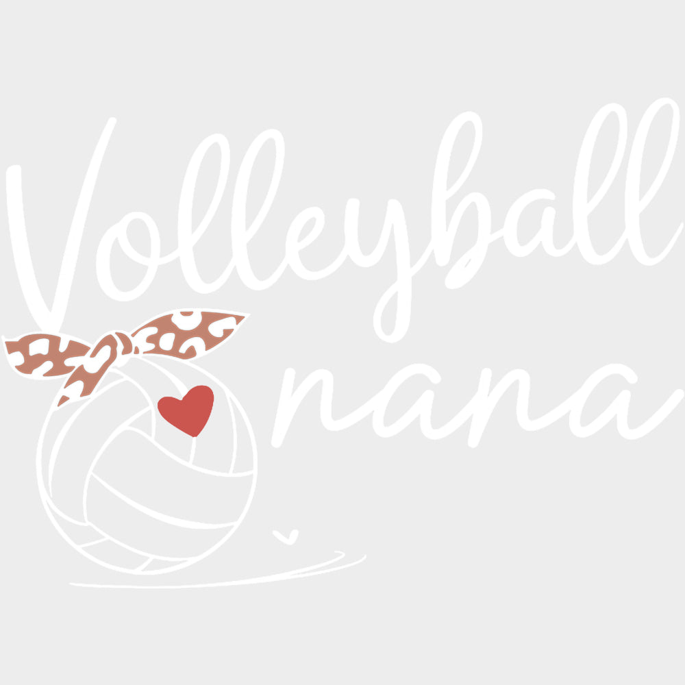 Volleyball Nana - Volleyball DTF Transfers Adult Unisex - S & M (10’’) / Light Color Design (See Imaging)