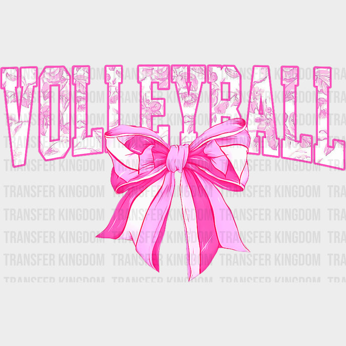 Volleyball, Pink Ribbon Design - Volleyball DTF Transfers