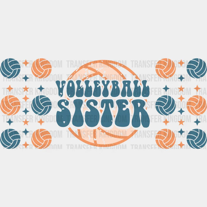 Volleyball Sister - Volleyball Cup Wrap UV Sticker Permanent UV DTF Decal