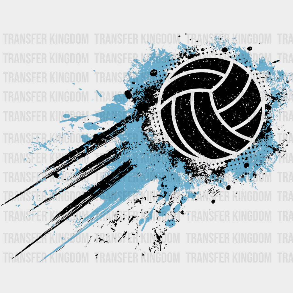 Volleyball Teal Color Design - Volleyball DTF Transfers Adult Unisex - S & M (10’’) / Dark Color Design (See Imaging)