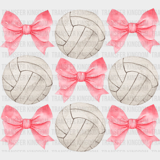 Volleyballs & Pink Ribbons - Volleyball DTF Transfers