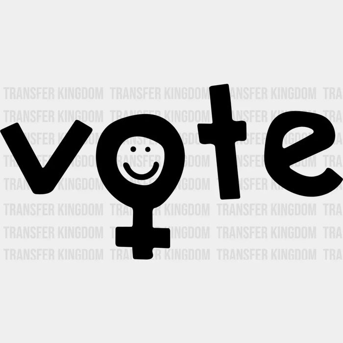 Vote Smiley Women Design - DTF heat transfer