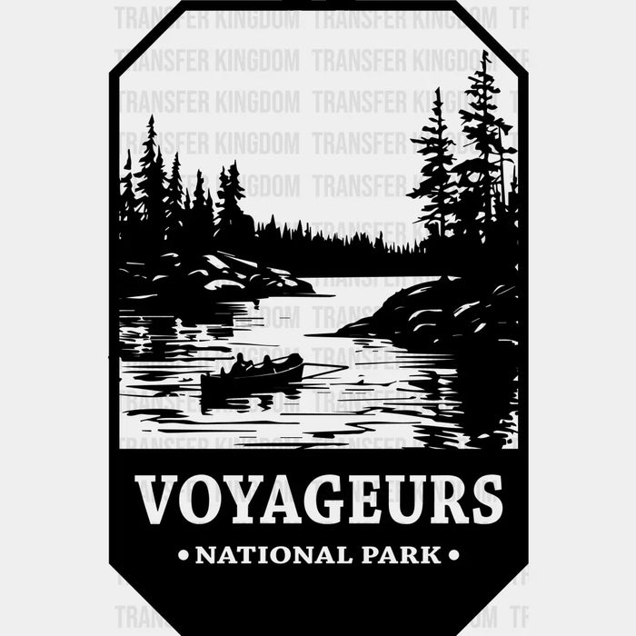 Voyageurs National Park Black And White Design - National Parks DTF Transfers