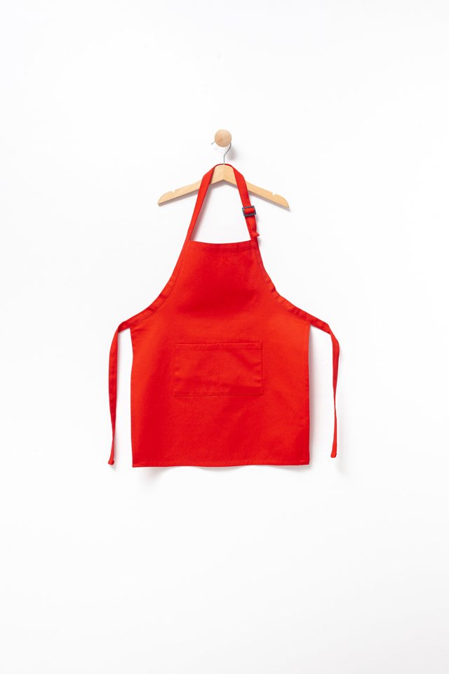 Apron with Patch Pockets Adjustable Neck Strap With Buckle