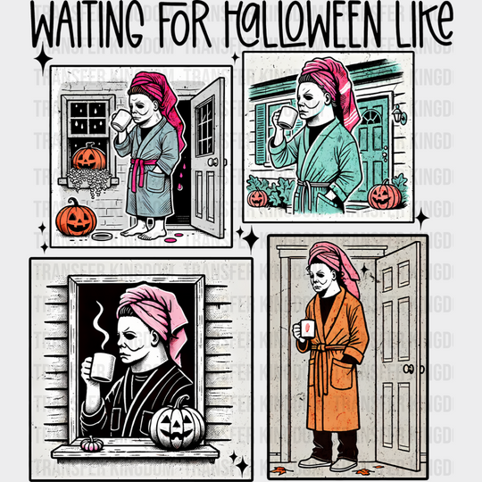 Waiting For Halloween Like - Iron On Dtf Transfer Unisex S & M (10’’) / Dark Color Design See