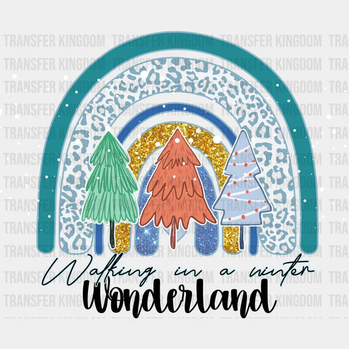 Walking In A Winter Wonderland Tree Design - Winter DTF Transfer