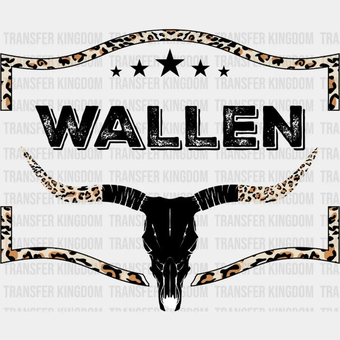 Wallen Bull Skull Design - Western DTF heat transfer