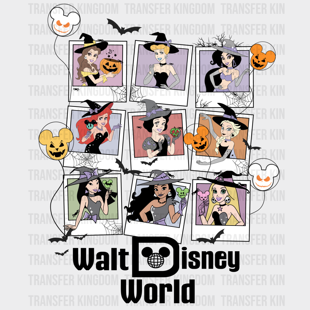 Walt Disney World Princess Pictures - Halloween Dtf Heat Transfer Iron On