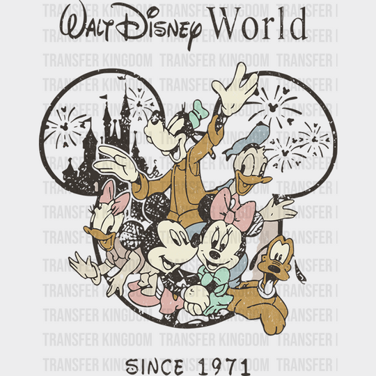 Walt Disney World Since 1971 Dtf Transfer Unisex - S & M (10’) / Dark Color Design See Imaging