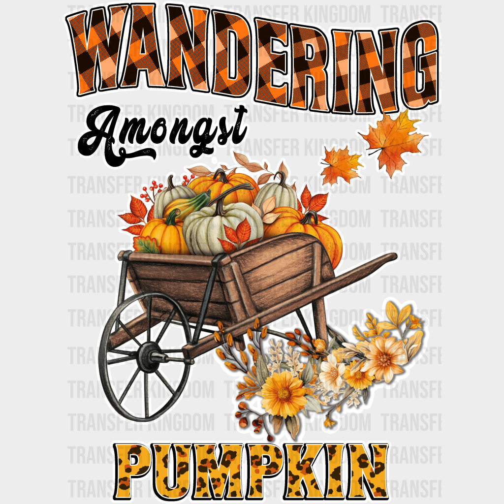 Wandering Amongst Pumpkin - Fall Dtf Transfer Unisex S & M (10’’) / Light Color Design See Imaging