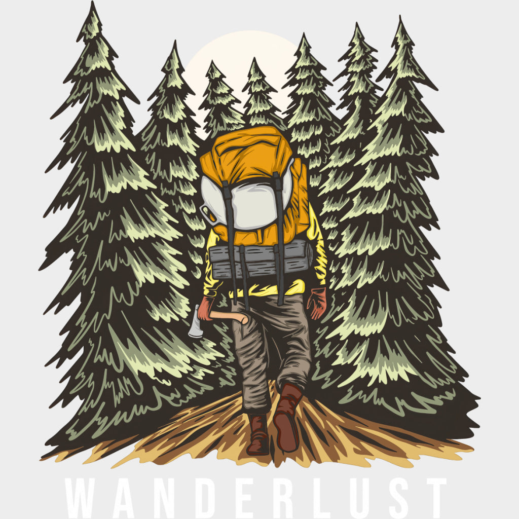 Wanderlust - Hiking DTF Transfers Adult Unisex - S & M (10’’) / Light Color Design (See Imaging)