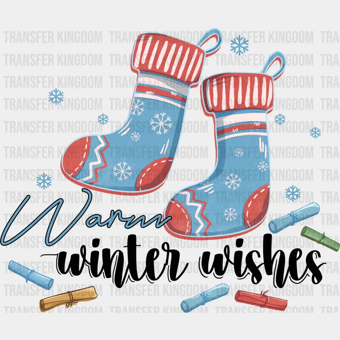 Warm Winter Wishes - Winter Iron On DTF Transfer
