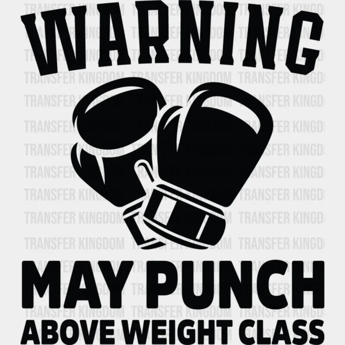 Warning May Punch - Boxing DTF Heat Transfer