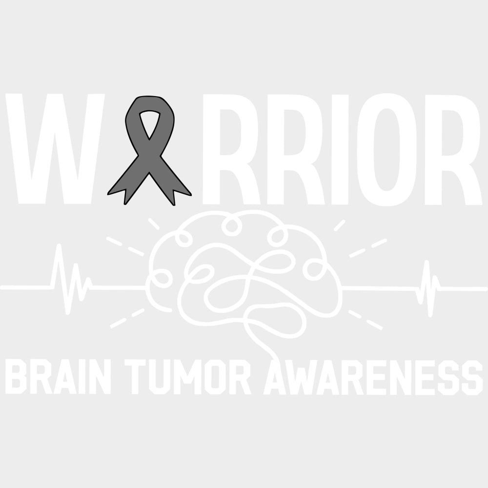 Warrior - Brain Cancer DTF Transfers - Adult Unisex - S & M (10’’) / Light Color Design (See Imaging)