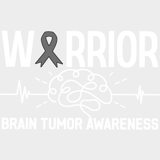 Warrior - Brain Cancer DTF Transfers - Adult Unisex - S & M (10’’) / Light Color Design (See Imaging)