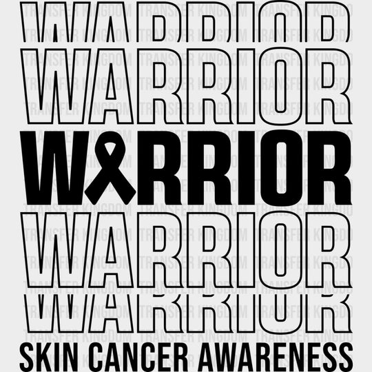 Warrior - Melanoma DTF Transfers - Adult Unisex - S & M (10’’) / Dark Color Design (See Imaging)