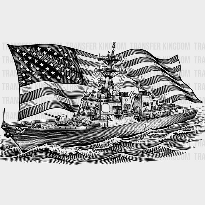 Warship B&W - Navy DTF Transfers